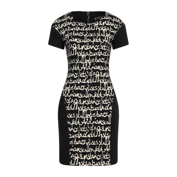 MARANI JEANS short dress with calligraphy print - Picture 1 of 10